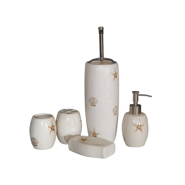 Haus am Meer 5-tlg. Badezimmerzubehör-Set Condon | Wayfair.de